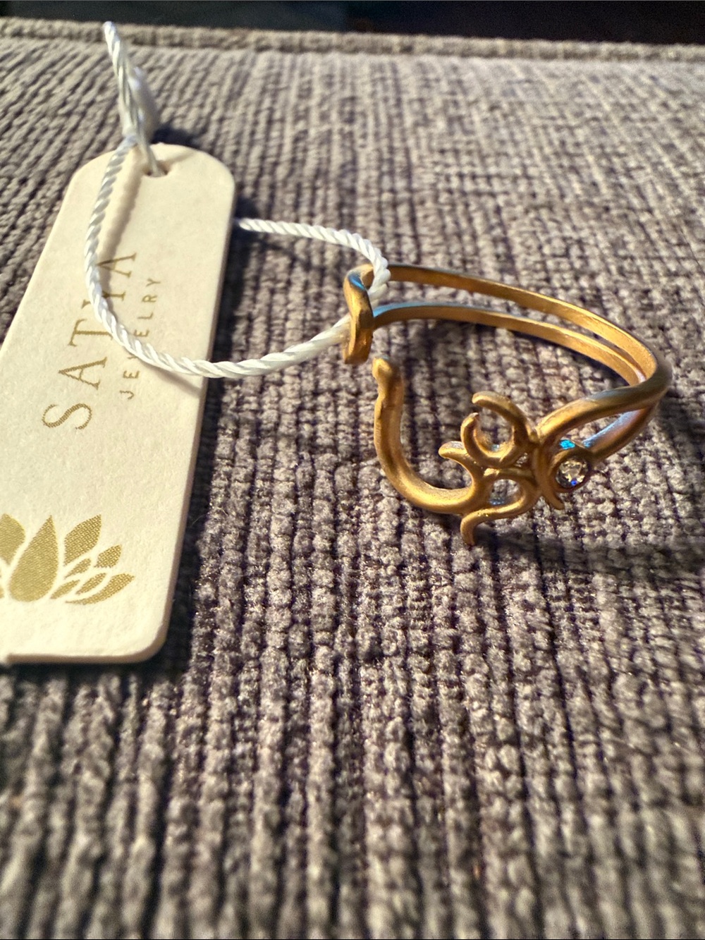 Satya Jewelry Gold Floral Open Ring